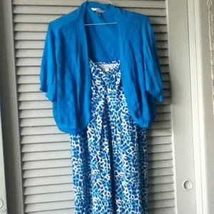 Halter Dress with Lace Shrug